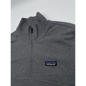 Patagonia Pullover Men's Small Mahnya Quarter Zip Organic Cotton Gray